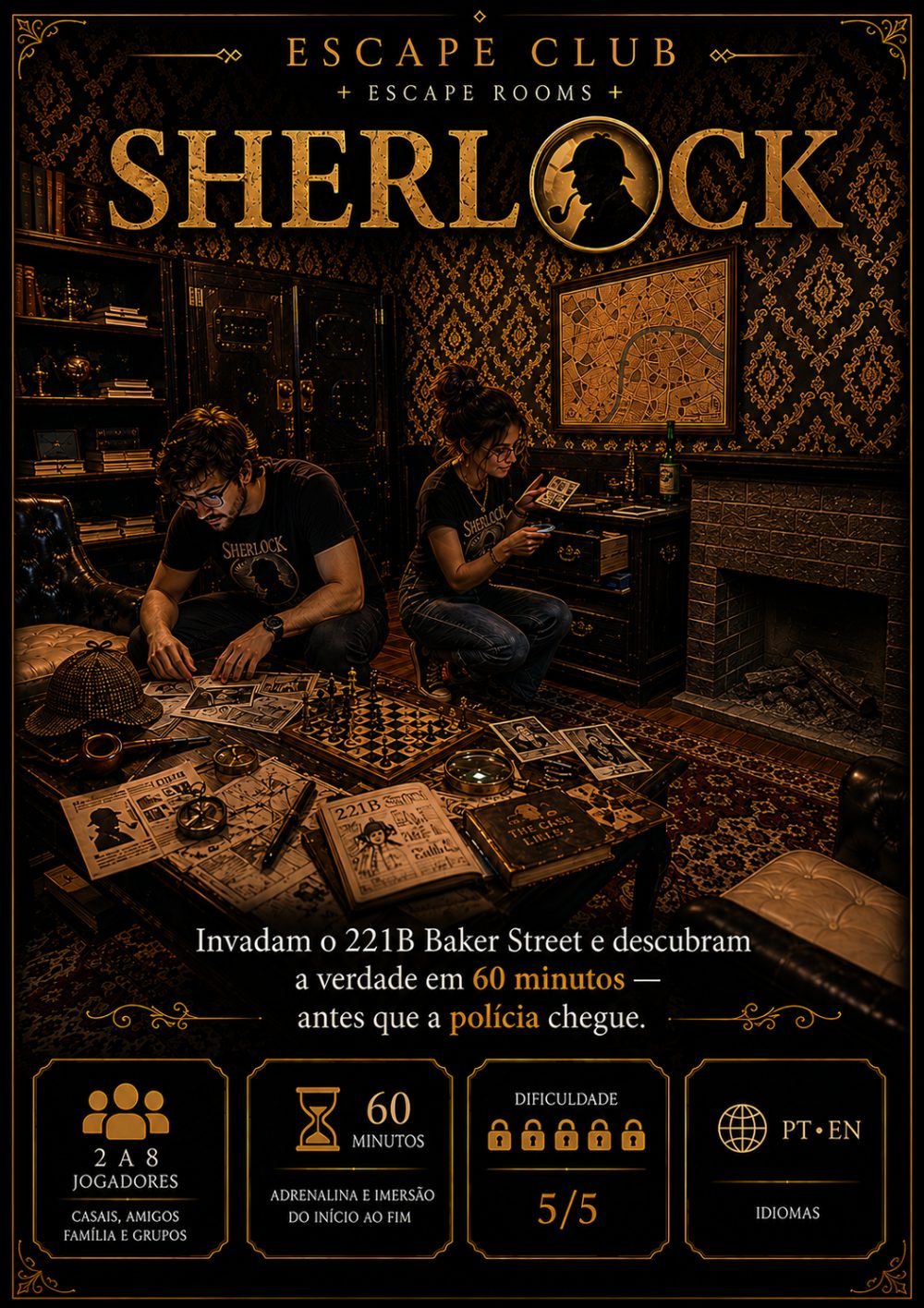 Pôster da sala Sherlock — 221B Baker Street